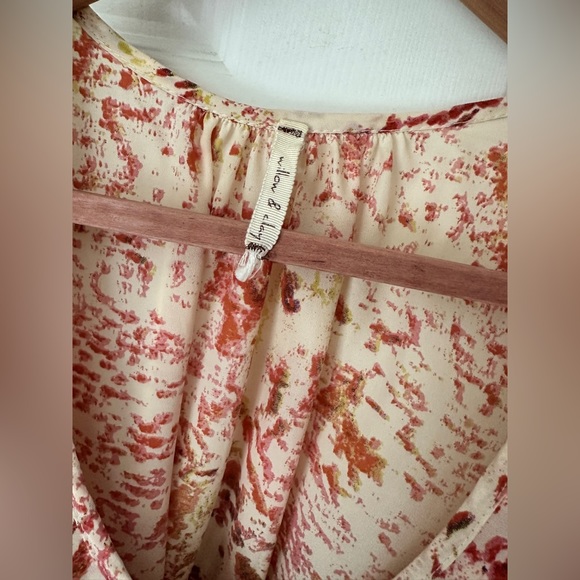 Willow and Clay. Rust and Cream print dress.  Extra Small. - Picture 2 of 6